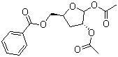 5-O-苯甲酰基-1,2-二-O-乙酰基-3-脱氧-D-呋喃核糖分子结构 (CAS 4613-71-2)