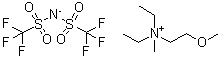 N,N-Diethyl-N-methyl-N-(2-methoxyethyl)ammonium bis(trifluoromethanesulfonyl)imide molecular structure (CAS 464927-84-2)
