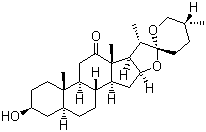 structure of CAS# 467-55-0, Hecogenin;3beta-Hydroxy-5alpha-spirostan-12-one; 5alpha-Spirostan-3beta-ol-12-one