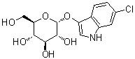 structure of CAS# 467214-46-6, 6-Chloro-1H-indol-3-yl alpha-D-glucopyranoside