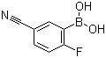 structure of CAS# 468718-30-1, 5-Cyano-2-fluorophenylboronic acid;5-Cyano-2-fluorobenzeneboronic acid