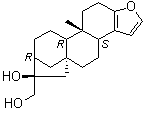 structure of CAS# 469-83-0, Cafesterol;(3bS,5aS,7R,8R,10aR,10bS)-3b,4,5,6,7,8,9,10,10a,10b,11,12-Dodecahydro-7-hydroxy-10b-methyl-5a,8-methano-5aH-cyclohepta[5,6]naphtho[2,1-b]furan-7-methanol