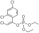 结构式 CAS# 470-90-6, 毒虫畏; 杀螟畏; 2-氯-1-(2,4-二氯苯基)乙烯基二乙基磷酸酯