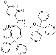 结构式 CAS# 4710-75-2, 3',5'-二-O-三苯甲基尿苷