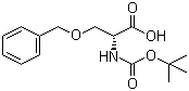 structure of CAS# 47173-80-8, N-Boc-O-Benzyl-D-serine;N-tert-Butoxycarbonyl-O-Benzyl-D-serine; Boc-D-Ser(Bzl)-OH