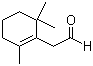 结构式 CAS# 472-66-2, 2,6,6-三甲基-1-环己烯基乙醛; 乙位环高柠檬醛