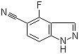 结构式 CAS# 473416-81-8, 4-氟-1H-吲唑-5-甲腈