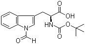 N-叔丁氧羰基-N'-醛基-L-色氨酸分子结构 (CAS 47355-10-2)
