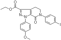 structure of CAS# 473927-64-9, Ethyl 6-(4-iodophenyl)-1-(4-methoxyphenyl)-7-oxo-4,5,6,7-tetrahydro-1H-pyrazolo[3,4-c]pyridine-3-carboxylate;1-(4-Methoxyphenyl)-6-(4-iodophenyl)-7-oxo-4,5,6,7-tetrahydro-1H-pyrazolo[3,4-c]pyridine-3-carboxylic acid ethyl ester