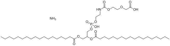结构式 CAS# 474922-20-8, 二硬脂酰基磷脂酰-聚乙二醇2000-COOH