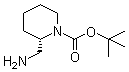 structure of CAS# 475105-35-2, (S)-2-Aminomethylpiperidine-1-carboxylic acid tert-butyl ester;(S)-2-Aminomethyl-N-Boc-piperidine