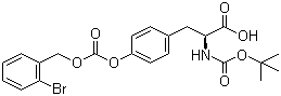 structure of CAS# 47689-67-8, Boc-O-(2-bromo-Cbz)-L-Tyrosine;Boc-Tyr(2-Br-Z)-OH
