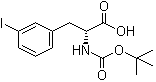 structure of CAS# 478183-66-3, N-[(1,1-Dimethylethoxy)carbonyl]-3-iodo-D-phenylalanine;Boc-3-iodo-D-phenylalanine