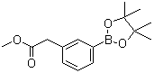 structure of CAS# 478375-42-7, 3-(2-Methoxy-2-oxoethyl)phenylboronic acid pinacol ester;Methyl 2-[3-(4,4,5,5-tetramethyl-1,3,2-dioxaborolan-2-yl)phenyl]acetate; [3-(4,4,5,5-Tetramethyl-[1,3,2]dioxaborolan-2-yl)phenyl]acetic acid methyl ester