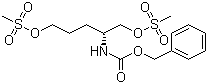 structure of CAS# 478646-29-6, [(1R)-4-[(Methylsulfonyl)oxy]-1-[[(methylsulfonyl)oxy]methyl]butyl]carbamic acid phenylmethyl ester