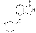 structure of CAS# 478830-50-1, 4-(Piperidin-3-yloxy)-1H-indazole