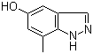 结构式 CAS# 478841-61-1, 7-甲基-1H-吲唑-5-醇