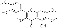 structure of CAS# 479-91-4, Vitexicarpin;Casticin; 5-Hydroxy-2-(3-hydroxy-4-methoxyphenyl)-3,6,7-trimethoxychromen-4-one
