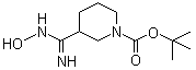 structure of CAS# 479080-28-9, tert-Butyl 3-[amino(hydroxyimino)methyl]-1-piperidinecarboxylate;tert-Butyl 3-(N-Hydroxycarbamimidoyl)piperidine-1-carboxylate