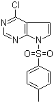 结构式 CAS# 479633-63-1, 4-氯-7-对甲苯磺酰基-7H-吡咯并[2,3-d]嘧啶