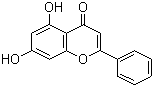 structure of CAS# 480-40-0, Chrysin;5,7-Dihydroxyflavone; 5,7-Dihydroxy-2-phenyl-4H-benzo[b]pyran-4-one