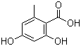 2,4-二羟基-6-甲基苯甲酸分子结构 (CAS 480-64-8)