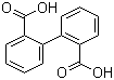 structure of CAS# 482-05-3, Diphenic acid;(1,1'-Biphenyl)-2,2'-dicarboxylic acid; 2,2'-Biphenyldicarboxylic acid