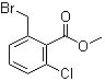 structure of CAS# 482578-63-2, 2-Bromomethyl-6-chlorobenzoic acid methyl ester;2-Chloro-6-bromomethylbenzoic acid methyl ester; Methyl 2-bromomethyl-6-chlorobenzoate