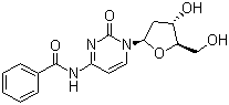 structure of CAS# 4836-13-9, N-Benzoyl-2'-deoxy-cytidine;4-(Benzoylamino)-1-(2-deoxy-beta-L-erythro-pentofuranosyl)-2(1H)-pyrimidinone