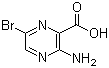 结构式 CAS# 486424-37-7, 3-氨基-6-溴吡嗪-2-甲酸