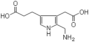结构式 CAS# 487-90-1, 紫质胆素原; 5-(氨基甲基)-4-(羧基甲基)吡咯-3-丙酸