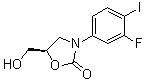 结构式 CAS# 487041-08-7, (5R)-3-(3-氟-4-碘苯基)-5-羟甲基恶唑烷-2-酮