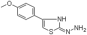 结构式 CAS# 4871-25-4, 4-(4-甲氧基苯基)-2(3H)-噻唑酮腙