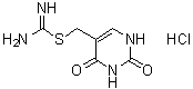 2-[(1,2,3,4-Tetrahydro-2,4-dioxo-5-pyrimidinyl)methyl]-2-thio-pseudourea monohydrochloride molecular structure (CAS 4905-70-8)