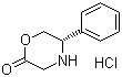 structure of CAS# 491833-36-4, (5S)-5-Phenyl-2-morpholinone hydrochloride