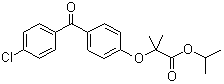 structure of CAS# 49562-28-9, Fenofibrate;2-[4-(4-Chlorobenzoyl)phenoxy]-2-methylpropanoic acid isopropyl ester; Proctofene; Sedufen