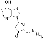 5'-Azido-2',5'-dideoxyinosine molecular structure (CAS 496809-83-7)