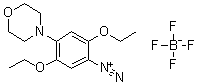 2,5-二乙氧基-4-(4-吗啉基)偶氮苯四氟硼酸盐分子结构 (CAS 4979-72-0)