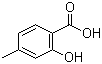 structure of CAS# 50-85-1, 4-Methylsalicylic acid;2-Hydroxy-4-methylbenzoic acid; 2-Hydroxy-p-toluic acid