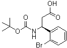 (betaS)-2-Bromo-beta-[[(1,1-dimethylethoxy)carbonyl]amino]benzenepropanoic acid molecular structure (CAS 500770-75-2)