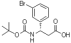 (betaS)-3-Bromo-beta-[[(1,1-Dimethylethoxy)carbonyl]amino]benzenepropanoic acid molecular structure (CAS 500770-76-3)