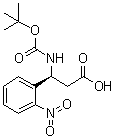 结构式 CAS# 500770-83-2, (betaS)-beta-[[叔丁氧羰基]氨基]-2-硝基苯丙酸