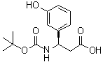 structure of CAS# 500788-89-6, (betaR)-beta-[[(1,1-Dimethylethoxy)carbonyl]amino]-3-hydroxybenzenepropanoic acid