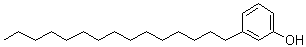 structure of CAS# 501-24-6, 3-n-Pentadecylphenol;Cardolite NC 510; Cyclogallipharaol; Hydrocardanol; Hydrogenated cardanol; Hydroginkgol; NC 510; NSC 9781; Tetrahydroanacardol; m-Pentadecylphenol