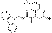 structure of CAS# 501015-29-8, (betaS)-beta-[[(9H-Fluoren-9-ylmethoxy)carbonyl]amino]-3-methoxybenzenepropanoic acid