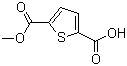 结构式 CAS# 50340-79-9, 5-(甲氧基羰基)噻吩-2-甲酸