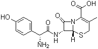 structure of CAS# 50370-12-2, Cefadroxil;Bidocef; Cefadrox; Cefadroxil; Cefadur; Cephadroxil; Cipadur; D-Cefadroxil; Evacef; Helicef; Ibidroxil; Neucef; Oracefal; Roxil; Sumacef; Ultracef; (6R,7R)-7-[[(2R)-2-Amino-2-(4-hydroxyphenyl)acetyl]amino]-3-methyl-8-oxo-5-thia-1-azabicyclo[4.2.0]oct-2-ene-2-carboxylic acid