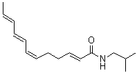 (2E,6Z,8E,10E)-N-(2-Methylpropyl)-2,6,8,10-dodecatetraenamide molecular structure (CAS 504-97-2)