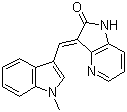 structure of CAS# 504433-23-2, 1,3-Dihydro-3-[(1-methyl-1H-indol-3-yl)methylene]-2H-pyrrolo[3,2-b]pyridin-2-one