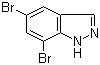 structure of CAS# 50477-28-6, 5,7-Dibromo-1H-indazole